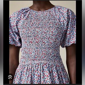 J Crew - Meadow Dress Poppy Cotton Poplin - S - NWT